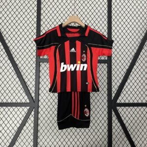 2006/2007 Retro AC Milan Home Champions League Football Shirt Kids Size