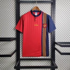 1996 Spain Home Retro way Football Shirt