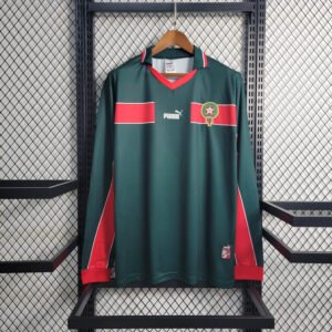 1998 Retro Long Sleeve Morocco Home Football Shirt 1:1 Thai Quality