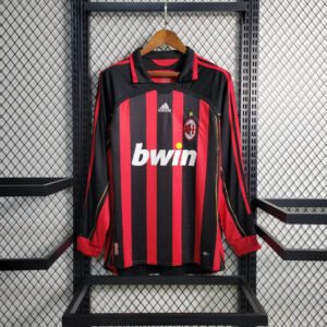 2006/2007 Retro Long Sleeve AC Milan Home Football Shirt 1:1 Thai Quality