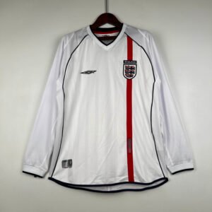 2002 Retro Long Sleeve England Home Football Shirt 1:1 Thai Quality