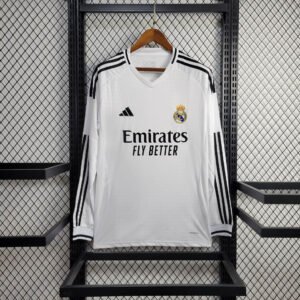 2024/2025 Long Sleeve Real Madrid Home Shirt 1:1 Thai Quality