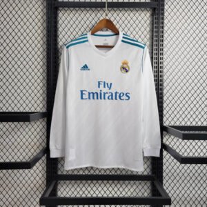 2017/2018 Retro Long Sleeve Real Madrid Home Football Shirt 1:1 Thai Quality